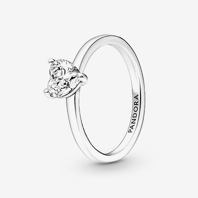 PANDORA Sterling Silver Sparkling Heart Solitaire Ring