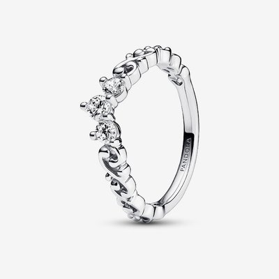 PANDORA Sterling Silver Regal Swirl Tiara Ring
