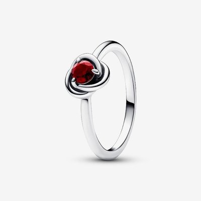 PANDORA Silver January Birthstone Circle Ring