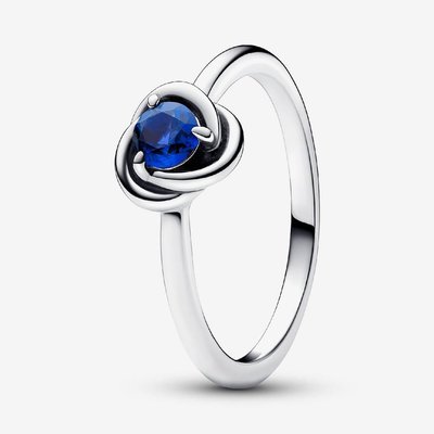 PANDORA Silver September Birthstone Circle Ring