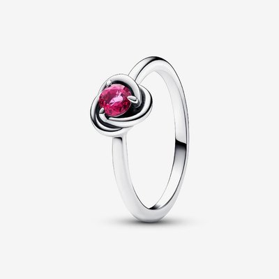 PANDORA Silver October Birthstone Circle Ring