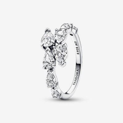 PANDORA Sterling Silver Sparkling Twist Ring 193004C01-54