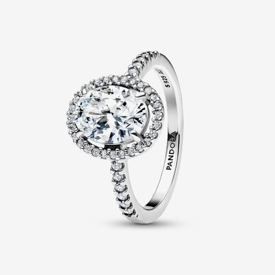 PANDORA Sterling Silver Oval Halo Ring