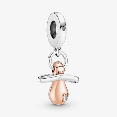PANDORA Two Tone Baby Dummy Dangle Charm