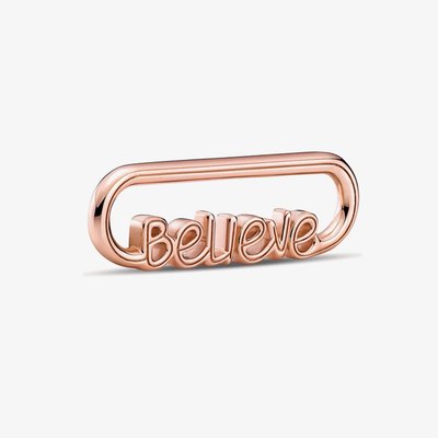 PANDORA ME 14ct Rose Gold Plated Styling Believe Link Connector