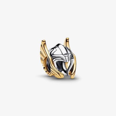 PANDORA Marvel 14ct Gold Plated Thor Helmet Charm