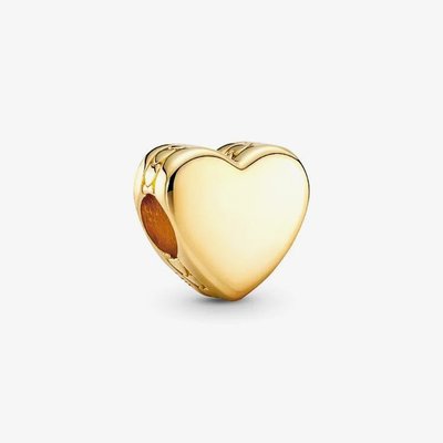 PANDORA 14ct Gold Plated Heart Charm
