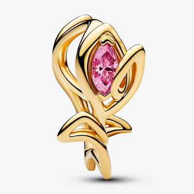 PANDORA 14ct Gold Plated Tulip Openwork Charm
