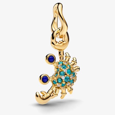 PANDORA 14ct Gold-Plated Crab Dangle Charm 764684C01