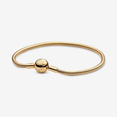 PANDORA Moments 14ct Gold Plated Snake Chain Bracelet