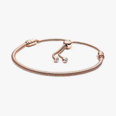 PANDORA Moments 14ct Rose Gold Plated Slider Bracelet