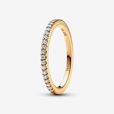 Pandora 14ct Gold Plated Sparkling Band Ring