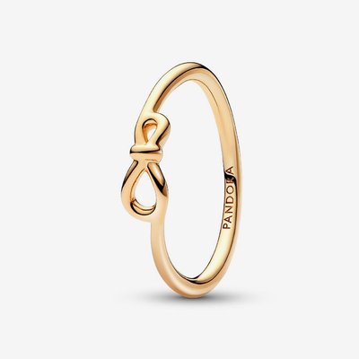 Pandora 14ct Gold Plated Infinity Knot Ring