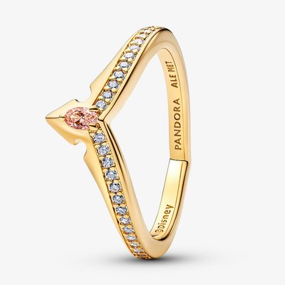 PANDORA Disney 14ct Gold Plated Aurora Tiara Ring