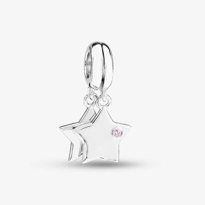 Rosa Lea Double Stars Dangle Charm
