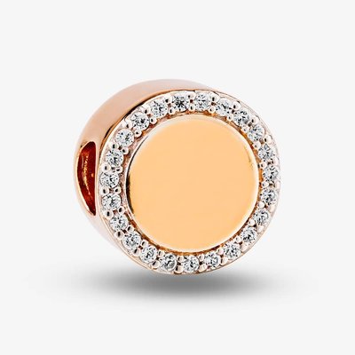 Rosa Lea Round Charm