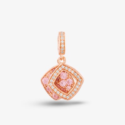 Rosa Lea 2 Square Dangle Charm