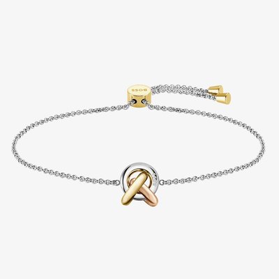 BOSS Harmonie Three Colour Circle Link Toggle Bracelet