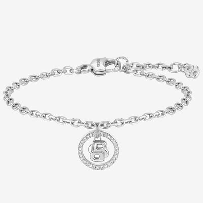 BOSS Double B Divine Silver Tone Bracelet