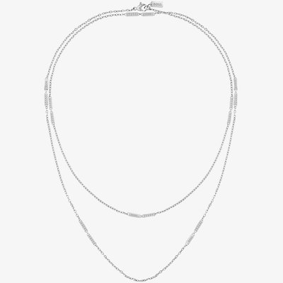 BOSS Laria Stainless-Steel Logo and Crystal Stations Necklace