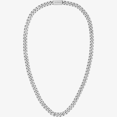 BOSS Mens 55cm Stainless Steel Curb Chain