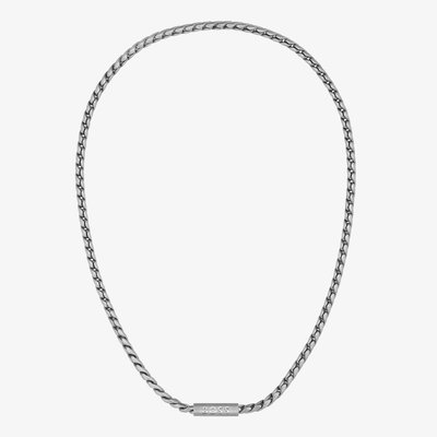 BOSS Mens Doran Silver Necklace