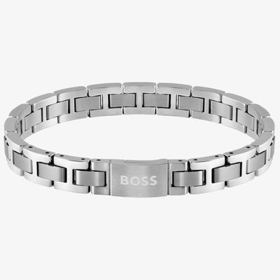 BOSS Essential Mens Stainless-Steel Link Bracelet