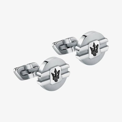 Maserati Gioielli Silver Logo Cufflinks
