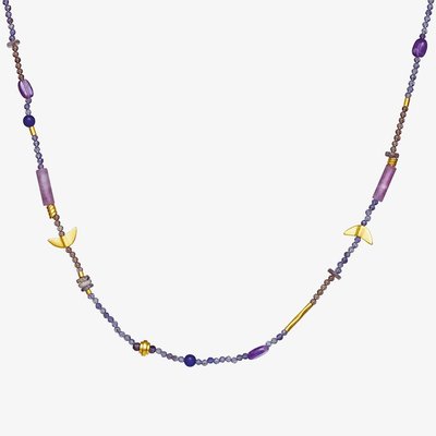 Maanesten Gold Plated Tita Multi Stone Necklace