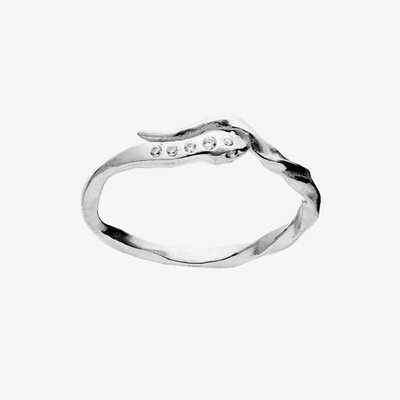 Maanesten Hera Silver Twisted Snake Ring 4814C 57