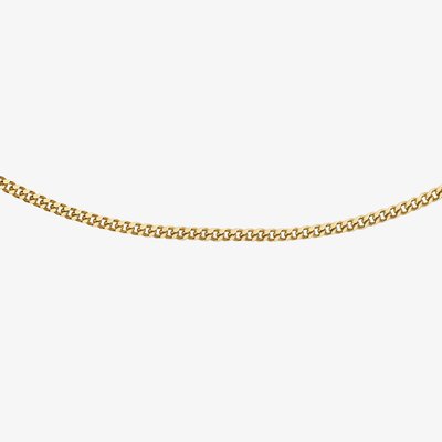 9ct Yellow Gold Diamond Cut Curb Chain