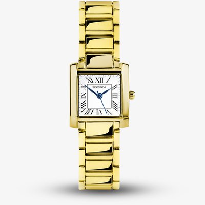 Sekonda Ladies Montreal Gold Rectangle Watch 40702