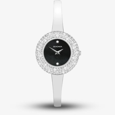 Sekonda Ladies Radiance Black Mother Of Pearl Dial Watch 40630