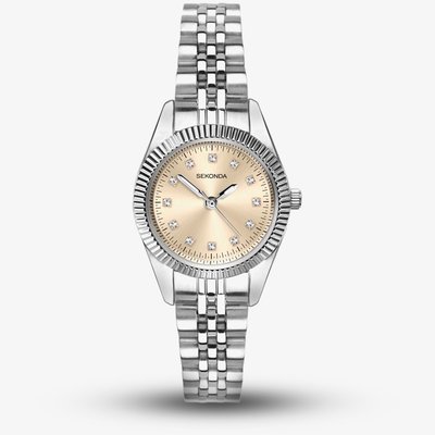 Sekonda Classic Rose Gold & Crystal Dial Watch 2829