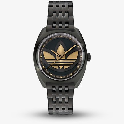 Adidas Unisex Edition One Black Sunray & Gold Logo Watch AOFH235112I