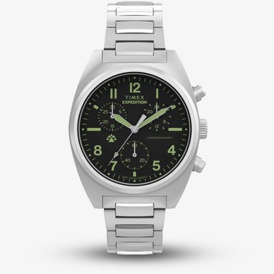 Timex Mens Expendition Capstone Chronograph Silver Bracelet Watch TW2Y61200