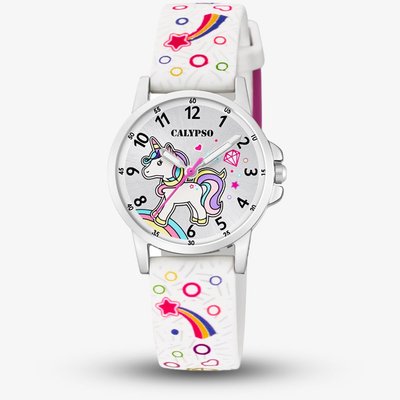 Calypso Unisex Unicon White Rubber Watch K5776/4