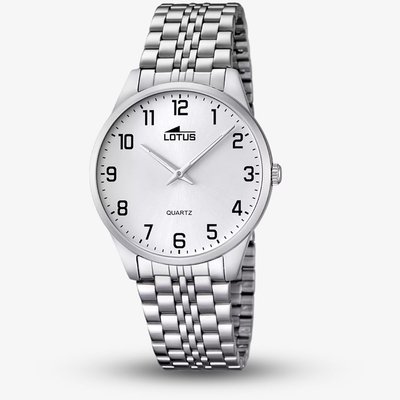 Lotus Mens Classic Stainless Steel White Dial Watch L15883/1