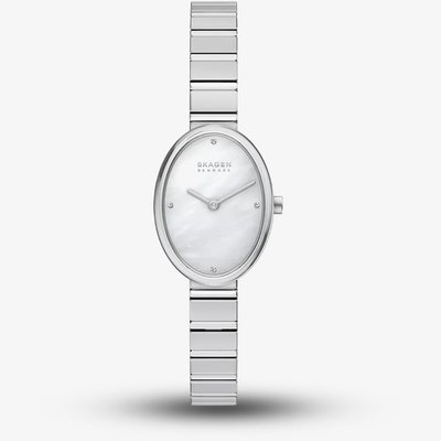 Skagen Ladies Anita Oval Two-Hand Silver Bracelet Watch SKW3182