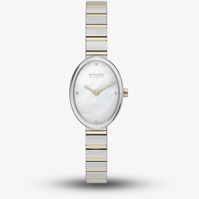 Skagen Ladies Anita Oval Two-Hand Two-Tone Bracelet Watch SKW3198