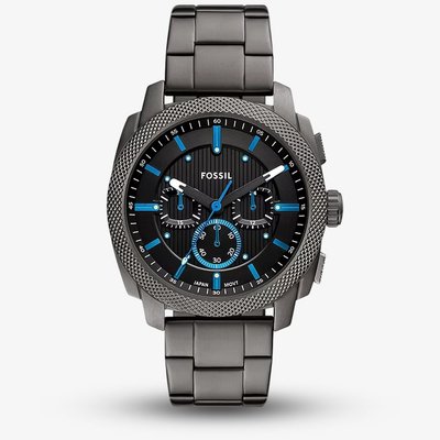 Fossil Mens Machine Grey Smoke Chronograph Watch FS6098