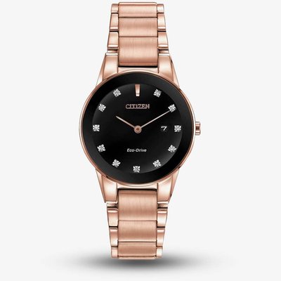 Citizen Ladies Axiom Diamond Rose Bracelet Watch GA1058-59Q