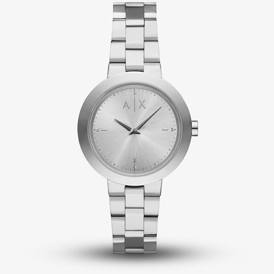 Armani Exchange Ladies Jackie Silver Two Hand Watch AX5170