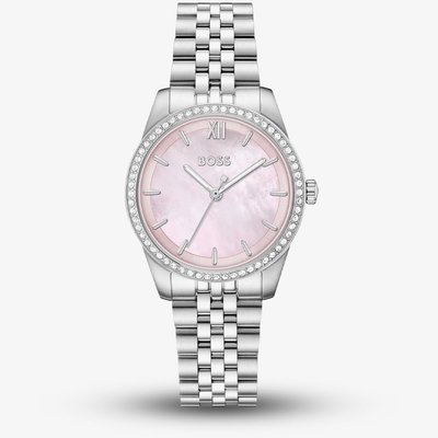 BOSS Ladies Graceful Precious Pink Mother of Pearl Dial Bracelet Watch 1502866