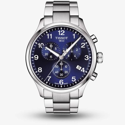 Tissot Mens T-Sport Chrono Xl Classic Blue Dial Bracelet Watch T116.617.11.047.01