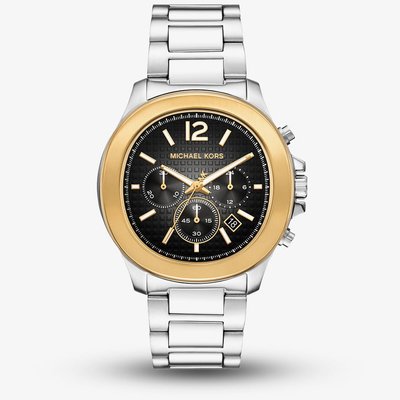Michael Kors Mens Sage Black Dial Chronograph Watch MK9212