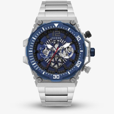 Guess Mens Exposure Blue Dial Chronograph Watch GW0324G1