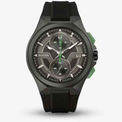 Bulova Mens Maquina Black Chronograph Watch 98B381