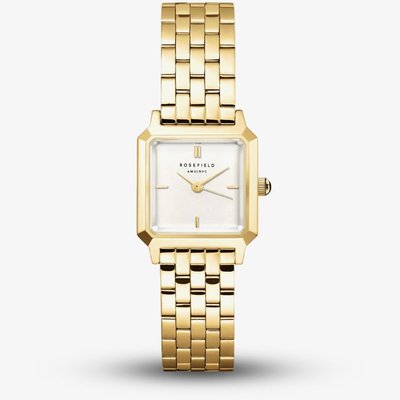 ROSEFIELD Ladies Boxelle White Dial Golden Bracelet Watch BWGSG-B01