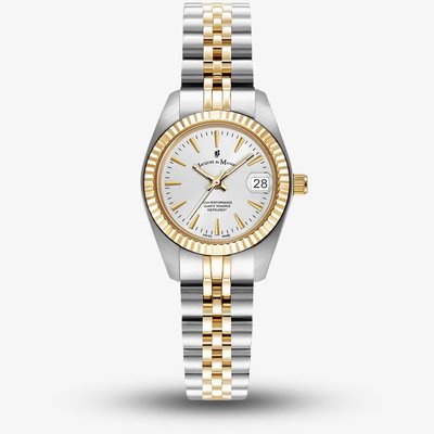 Jacques du Manoir Ladies Inspiration Classic Silver Dial Two Tone Stainless Steel Bracelet Watch JWL02101